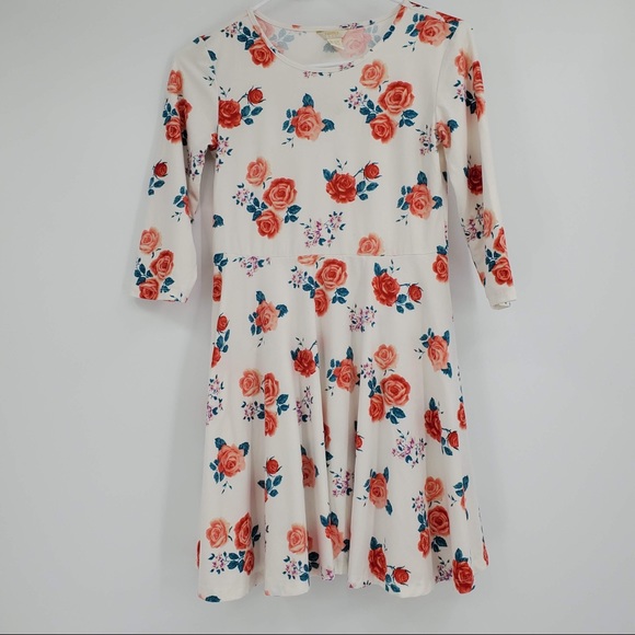 Forever 21 Other - Forever 21 Girls Floral Fit Flare Dress White Pink